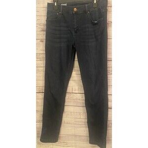 Mugsy Fultons Jeans Mens 33x32 Blue Stretch Straight Leg Dark Wash Comfort Soft